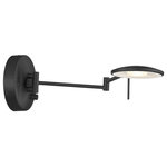 Arnsberg - Dessau Turbo Swing-Arm Wall Lamp, Museum Black - Dessau Turbo swing-arm lamps from Arnsberg offer up helpful, adjustable task lighting to brighten your rooms. The sleek look is a great match for many decor styles. Choose from satin nickel, satin brass, bronze and museum black finishes. Uses 10 Watt dimmable LED light with 3000K color temperature. Uses superior OSRAM SMD LED lights with exclusive Opto Semiconductor. These LED lights are smaller, more efficient and put out 1000 Lumens! Arnsberg offers meticulous German engineering to beautify your home. Hardwired with LED Integrated Light.