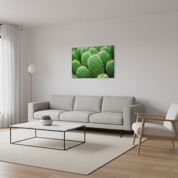A Collection of Cacti Photorealistic Digital Art Minimal Style Wall Art