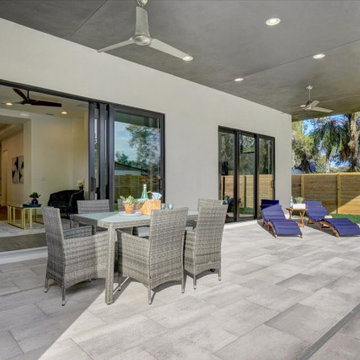 Covered patio with access to living room