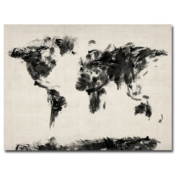 'Abstract Map of the World' Canvas Art by Michael Tompsett