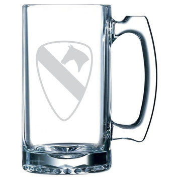 United States Army 1st Cavalry Division Etched 25oz. Libbey Sports Beer Mug