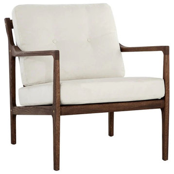 Phalen Lounge Chair - Walnut - Vienna Cream