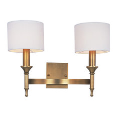 Fairmont 2-Light Wall Sconce, Natural Aged Brass