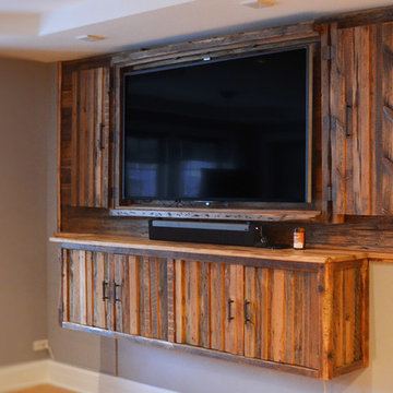 Rustic Reclaimed Wall Mounted Media Center
