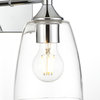 Living District Gianni 1-Light Chrome & Clear Bath Sconce