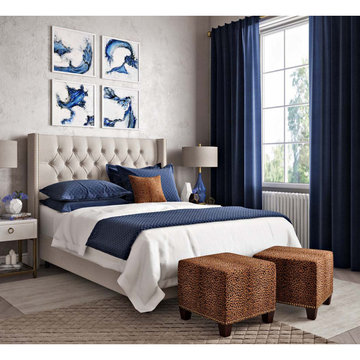 Bellevue's Blue and Cheetah Bedroom