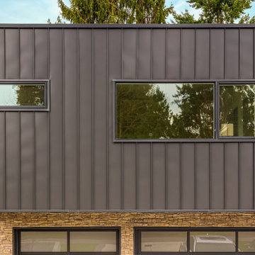 Channel metal trim completes windows