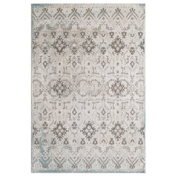 Roczims Beige and Brown Area Rug, 2'2"x3'
