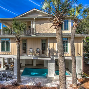 Beach cottage, rear elevation, Guenther Designs & Consulting LLC