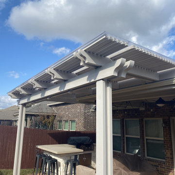 Open Lattice Patio Cover with Polycarbonate Sheeting