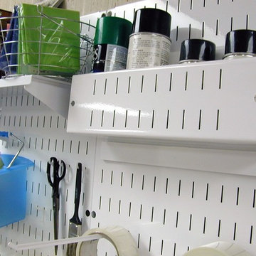 Wall Control metal pegboard spray can holders are a great addition to any DIY &