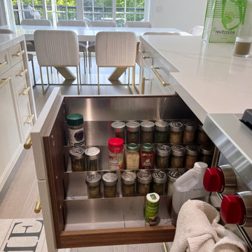 Before: Spice Drawer with Unmatched Containers