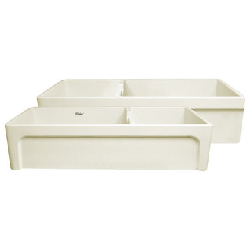 Farmhaus Fireclay Large Reversible Sink and Small Bowl