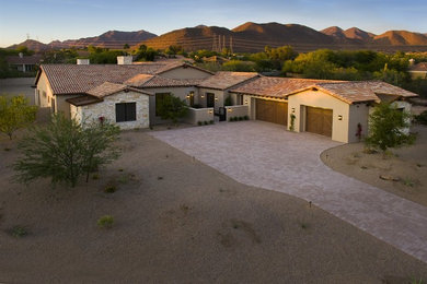 This is an example of a southwestern landscaping in Phoenix.