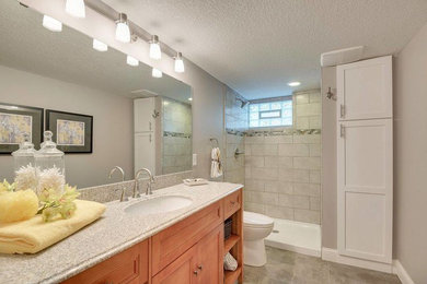 Inspiration for a contemporary bathroom remodel in Minneapolis