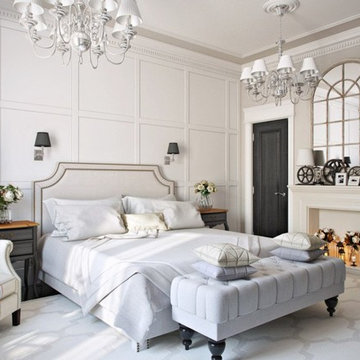 Bedroom Classic Design. 3D Rendering