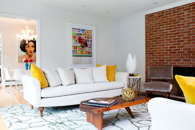 Inspiration for a modern living room remodel in New York