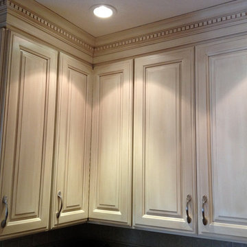 Painted and Glazed Kitchen Cabinet Makeover