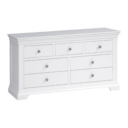 Chantilly White 3 Over 4 Drawer Chest - Dressers
