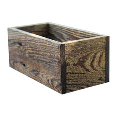12" Rustic Planters Box, 5" Tall Version, Aged Rustic, 6"
