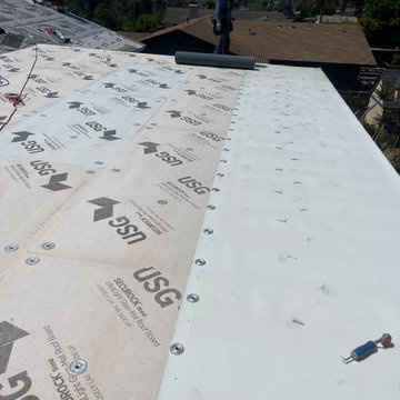 TPO Roofing, GAF Birchwood Shingles, Ridge vent