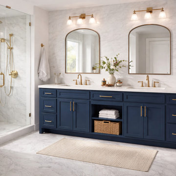 Imperial Shaker Midnight Blue Gallery | Bathroom Projects
