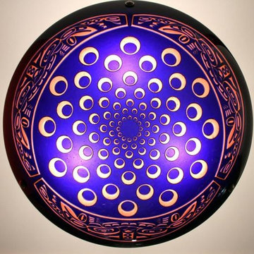 Blue Seamonster Carved Hemisphere
