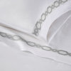 Croscill Signature Hem Sateen Weave 300TC Cotton Sheet Set, Gray, Queen