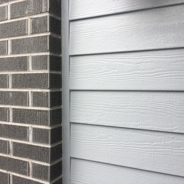 James Hardie Siding with Stained Brick