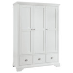 Bentley Designs - Hampstead White Painted Furniture Triple Wardrobe - Hampstead White Painted Triple Wardrobe offers elegance and practicality for any home. Crisp white paint finish adds a contemporary touch to a timeless range guaranteed to make a beautiful addition to any home.