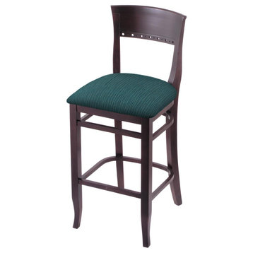 3160 25 Bar Stool with Dark Cherry Finish and Graph Tidal Seat