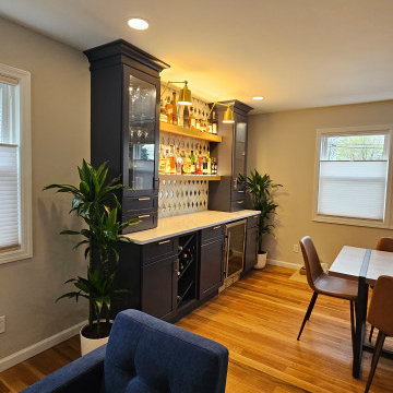 Blue Bar & Entryway Storage