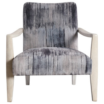 Uttermost Watercolor Gray Chenille Accent Chair 23587