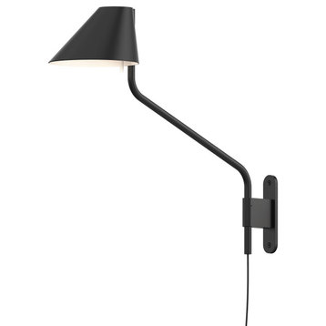 Pitch Long LED Wall Lamp, Satin Black