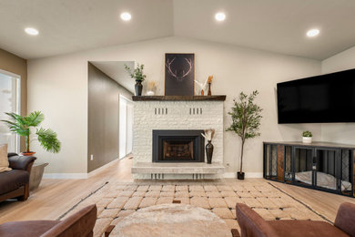 Inspiration for a transitional living room remodel in Seattle
