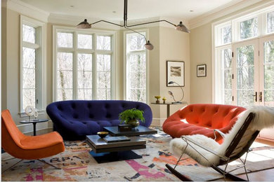 Inspiration for a modern family room remodel in DC Metro