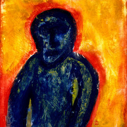 Blue Head Front - Paintings
