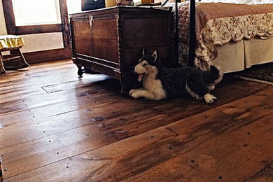 Pine Wide Plank Wood Floor Installation & Iron Wrought Nails Trabuco Canyon, CA