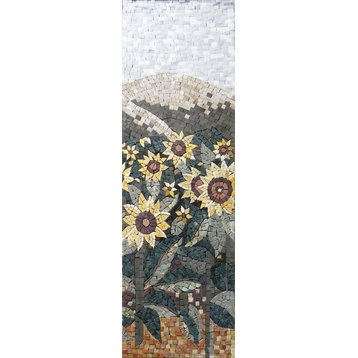 Art Mosaic Patterns, Yellow Flowers, 15"x46"