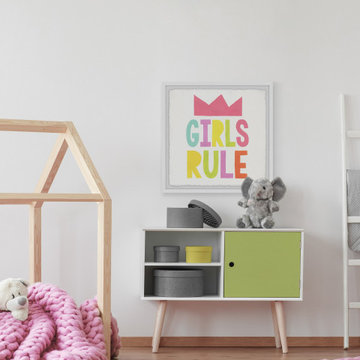 "Girls Rule V" Framed Painting Print