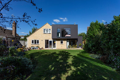 Design ideas for a contemporary two-storey house exterior in Oxfordshire.