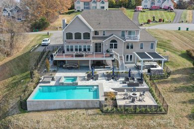 Inspiration for a contemporary home design remodel in New York