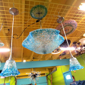 Blown Glass Lighting - Custom Commission New York City - Art Glass Lighting