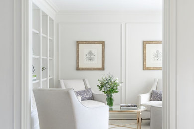 Transitional living room photo in Toronto