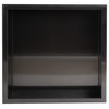 ABNP1616-BB 16" x 16" Brushed Black PVD Steel Square Single Shelf Shower Niche