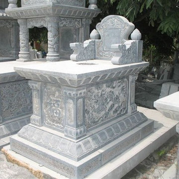 Mộ đá - Mẫu mộ xây đẹp - Kích thước xây mộ đẹp chuẩn thước Lỗ Ban