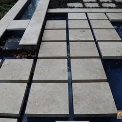 Ivory&Walnut Travertine Project in Westfield - Landscaping Stones And Pavers