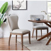 Dorsey Dining Side Chair Drift Wood Legs, Set of 2, Cardiff Gray, Fabric