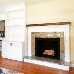 Custom cabinet and bookcase unit , mantle - Products