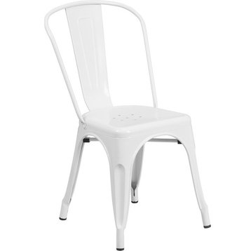 White Metal Chair CH-31230-WH-GG
